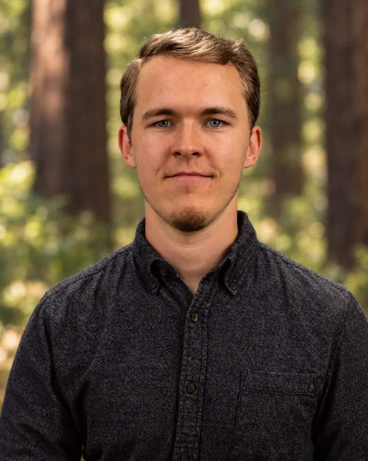 Carson Livingston in the redwoods of Northern California