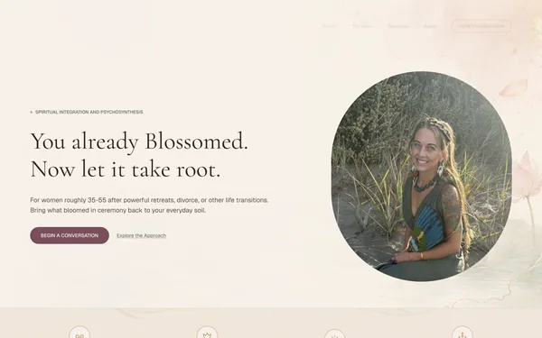 Blossom Keeper site, home page
